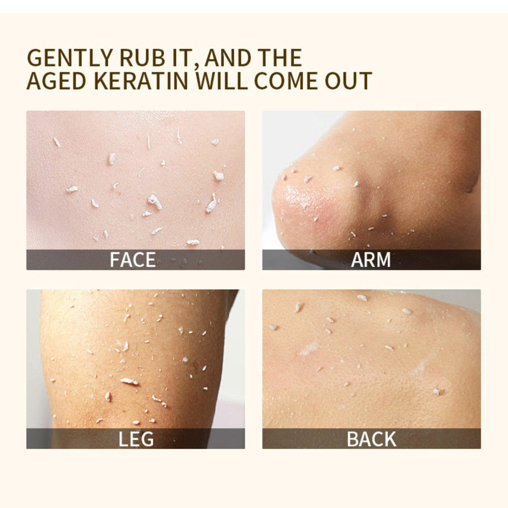 Ultra-fine beads in motion of the Orange Exfoliating Gel Scrub.
