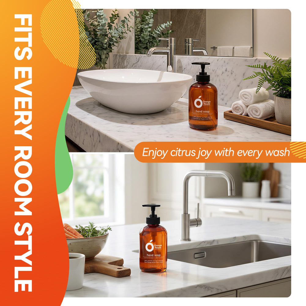 ORANGE HOUSE bathroom-kitchen-display adds a fresh citrus touch to any sink