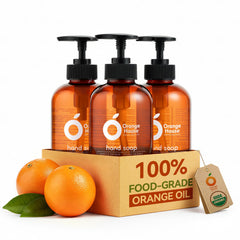 ORANGE HOUSE liquid hand soap orange-oil-bottle delivers a refreshing citrus cleanse for daily washing