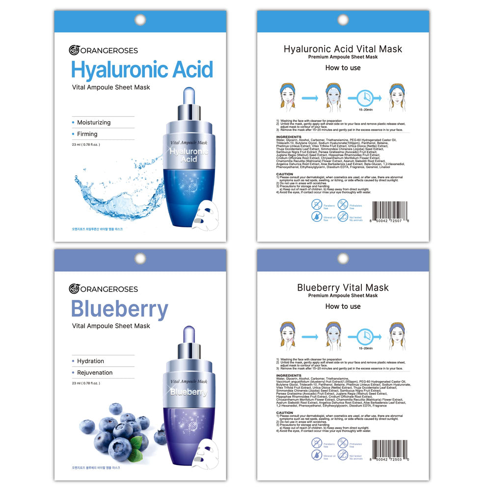 Orangeroses 10-types-list displaying Aloe to Vitamin formulas for daily care.