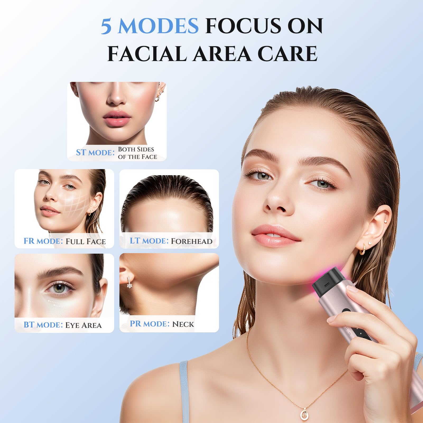 Oranmagic blue-light therapy soothes blemishes and reduces inflammation.