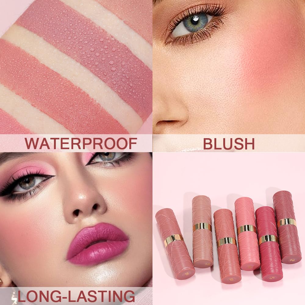 ORANOT rose red matte lipstick swatch for bold, lasting color.