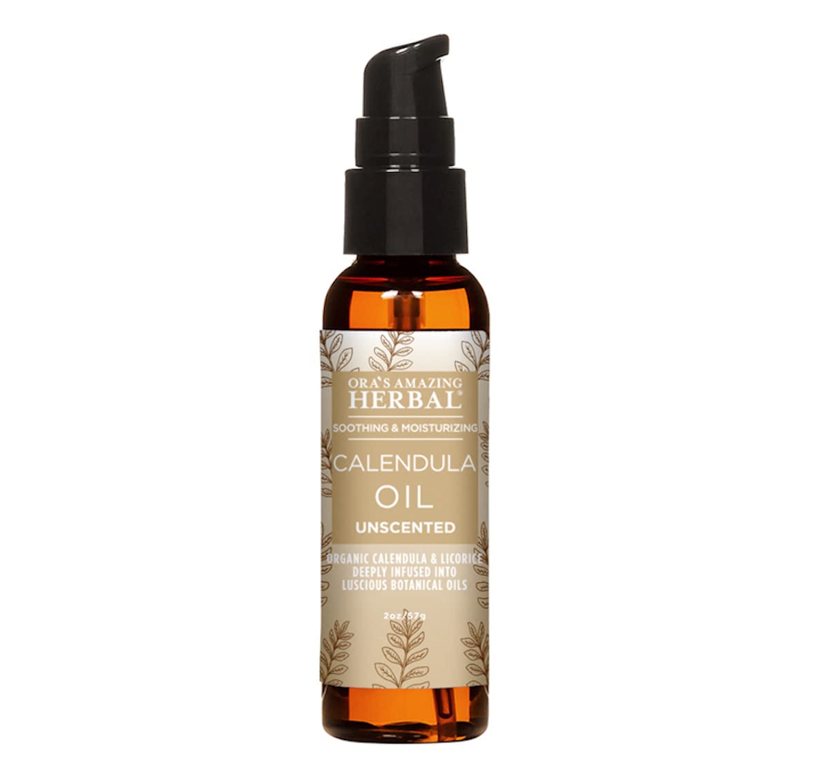 Ora's Amazing Herbal calendula oil bottle shows gentle, fragrance-free hydration for sensitive skin