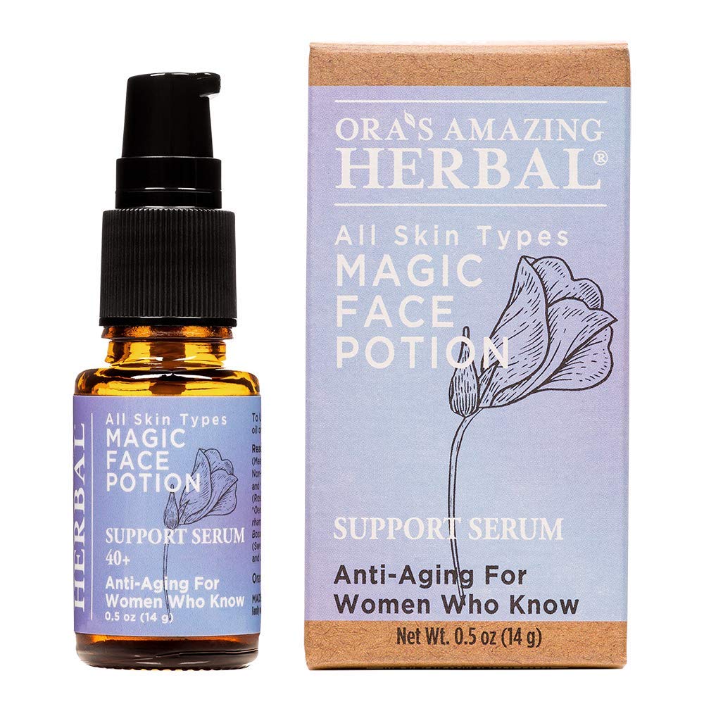 Ora's Amazing Magic Face Potion bottle with pump for easy daily hydration