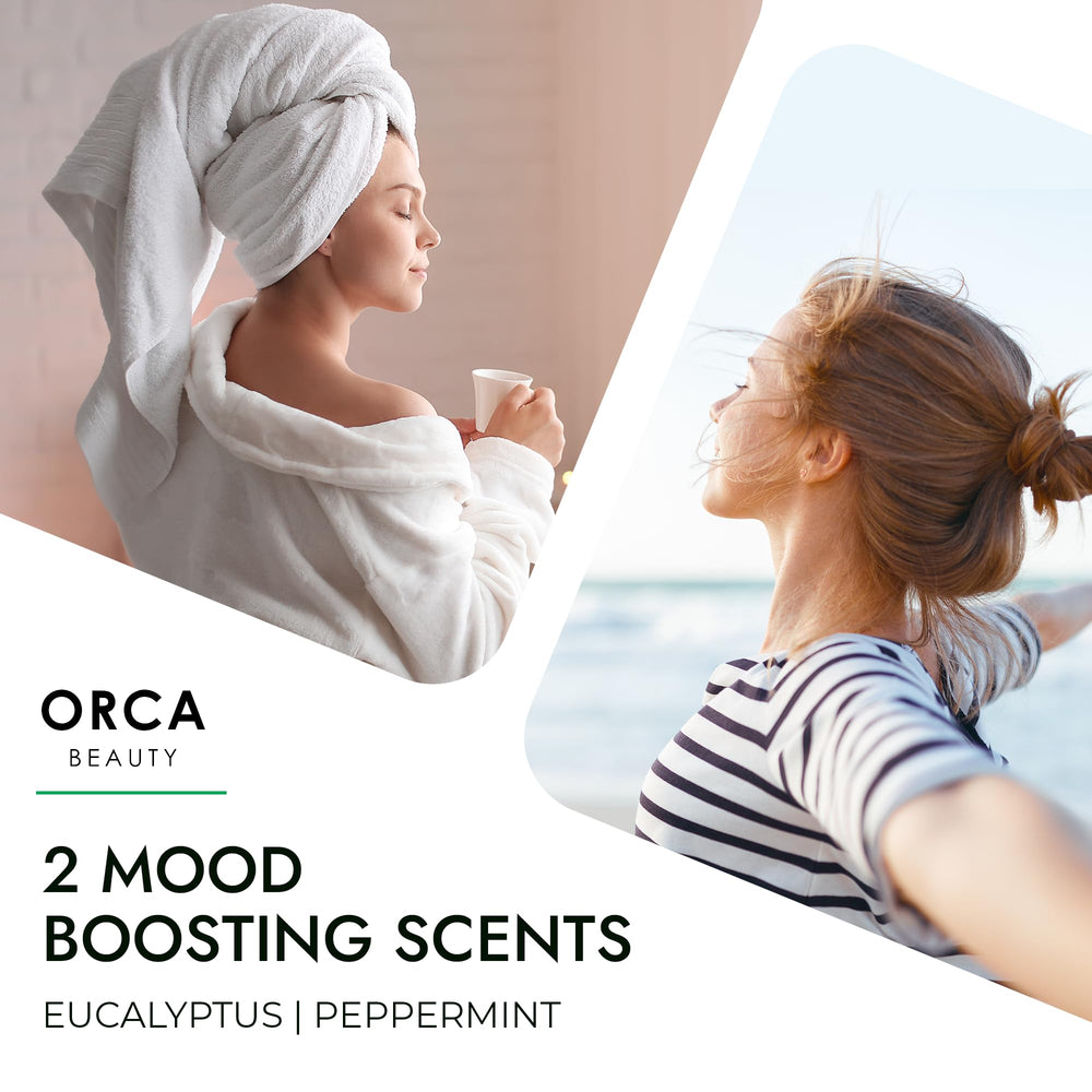 Orca Beauty activated shower diffusion demonstrates easy 3-step use