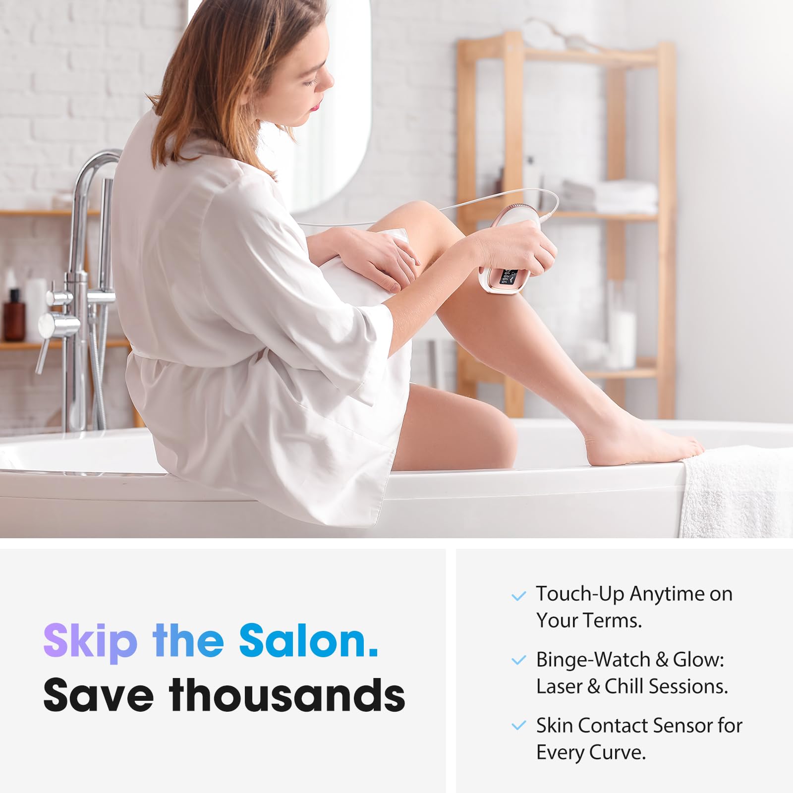 Dermatologist-tested design ensures safe home use and reliable performance
