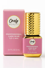 Orely Beauty retention bottle closeup showing premium lash adhesive for long-lasting holds.
