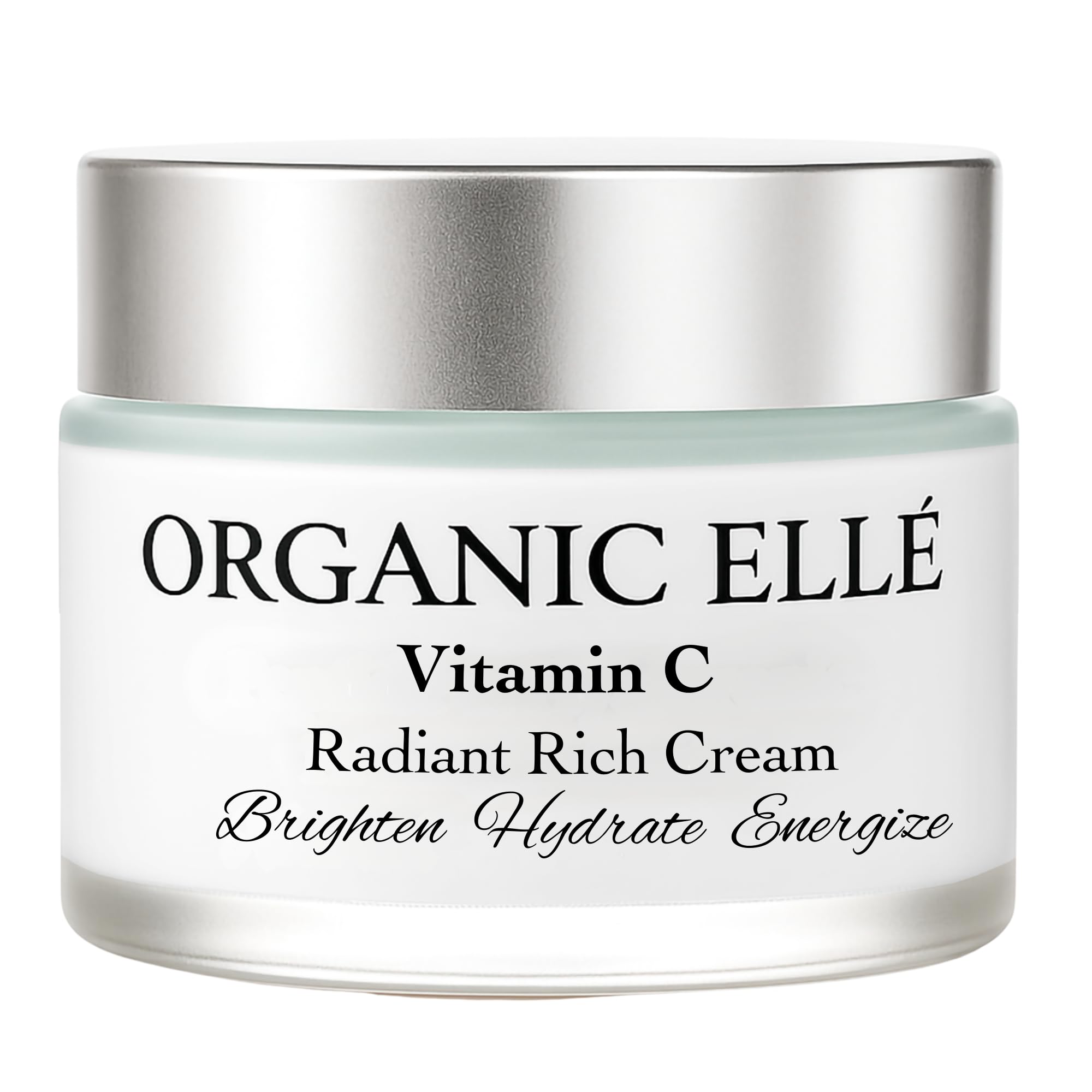 Organic Elle Vitamin C Radiant Rich Cream bottle-front image showing lightweight daily hydration
