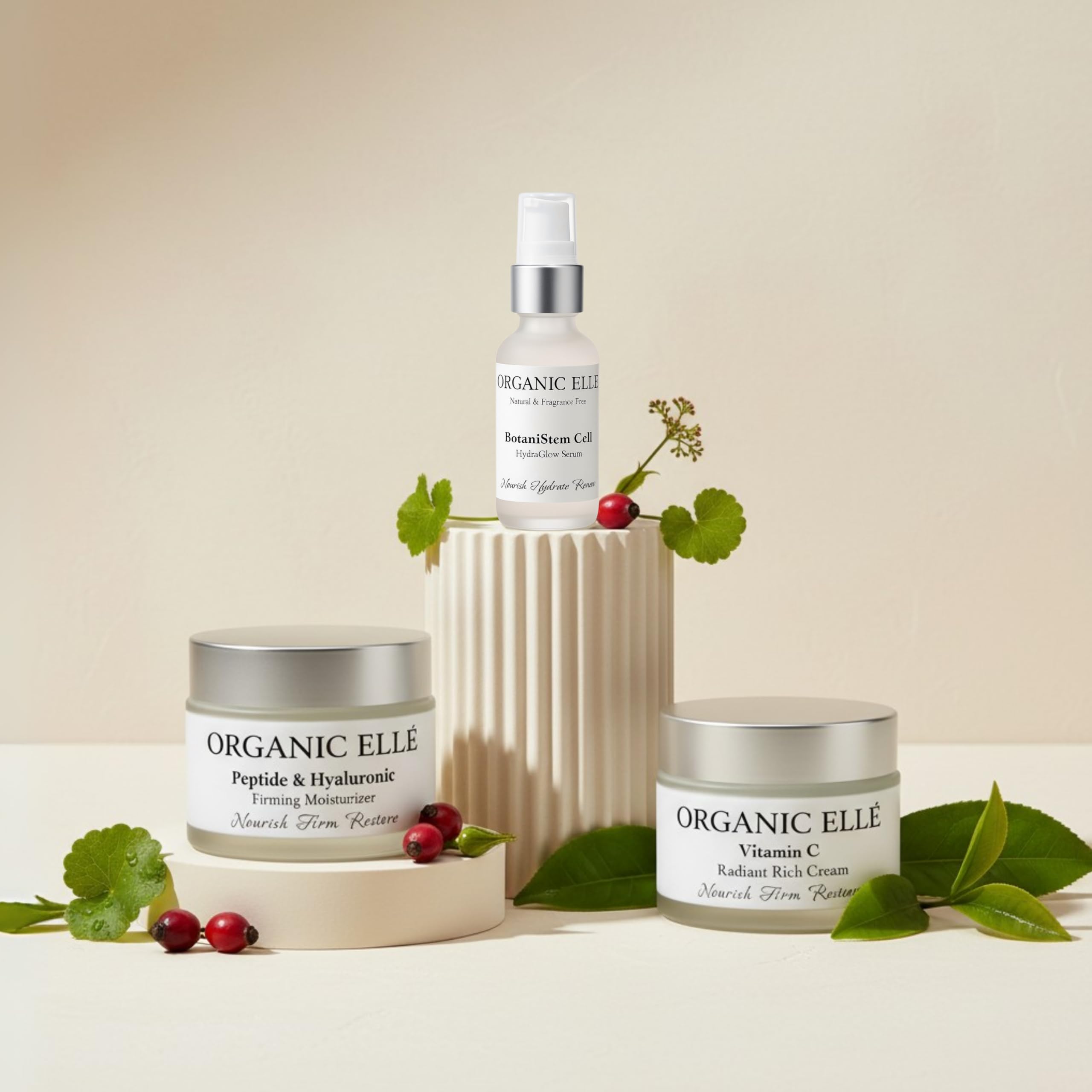 Organic Elle Vitamin C Radiant Rich Cream travel-pack ready for on-the-go moisture