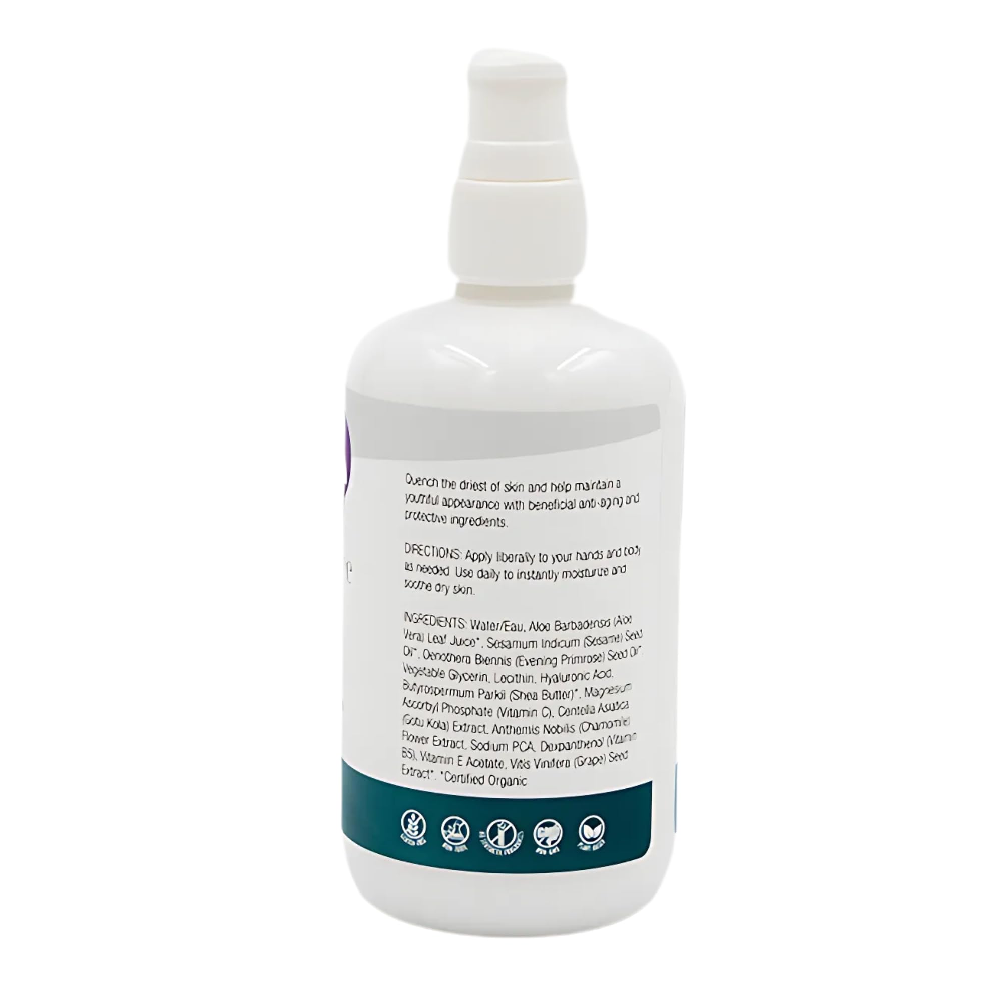Organic Excellence Hand and Body Therapy texture swirl highlighting rich moisturizer for dry skin relief.