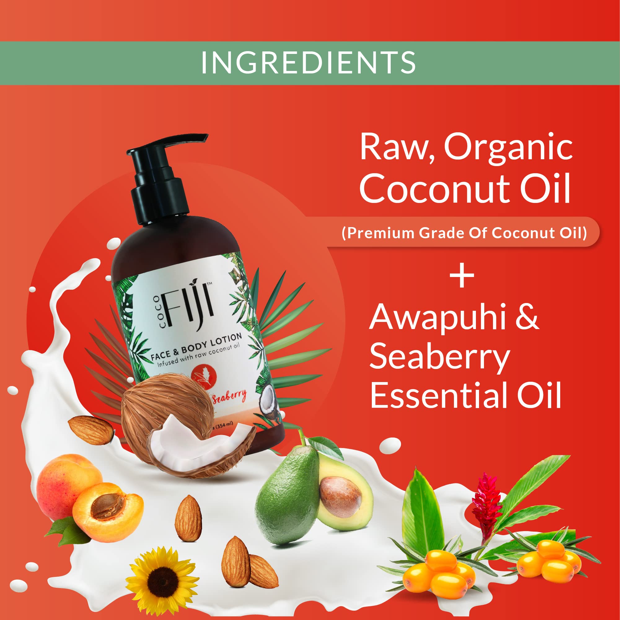 Baby and mom friendly Coco Fiji formula for gentle skin care.