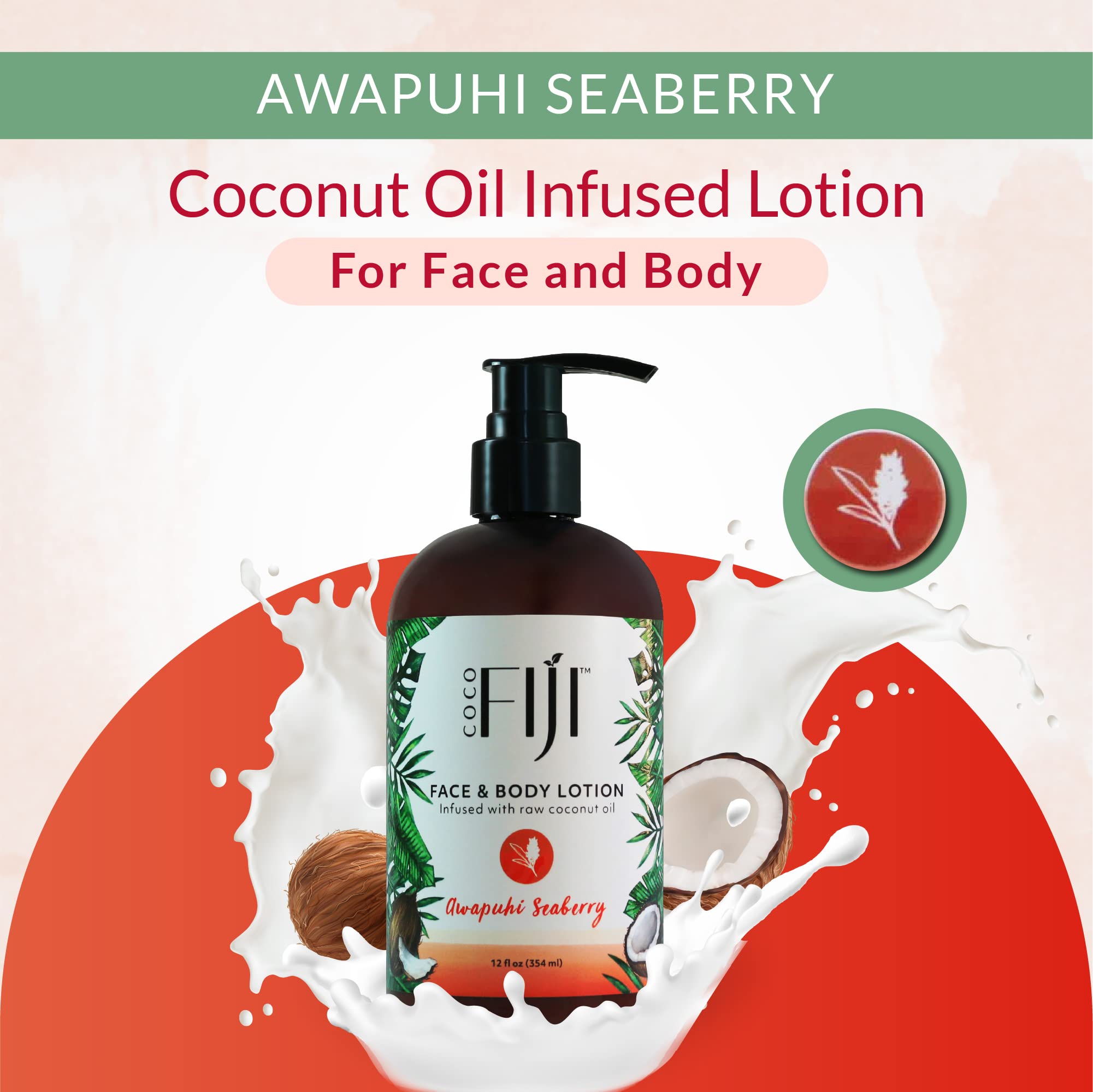 Daily use Coco Fiji face moisturizer providing hydration for the skin.