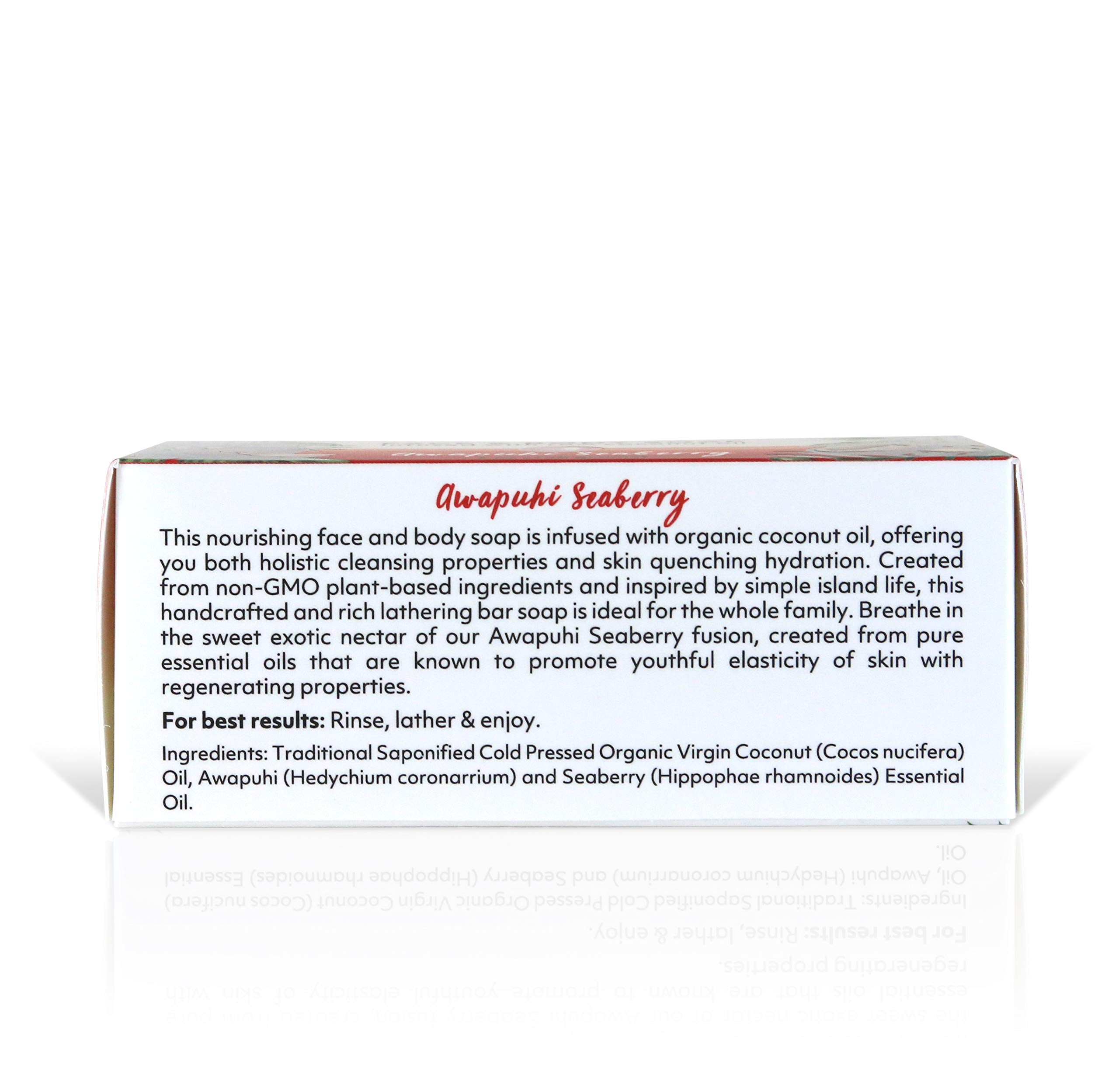 Organic Fiji Coco Fiji Soap Bar featuring Awapuhi Seaberry scent for skin comfort.