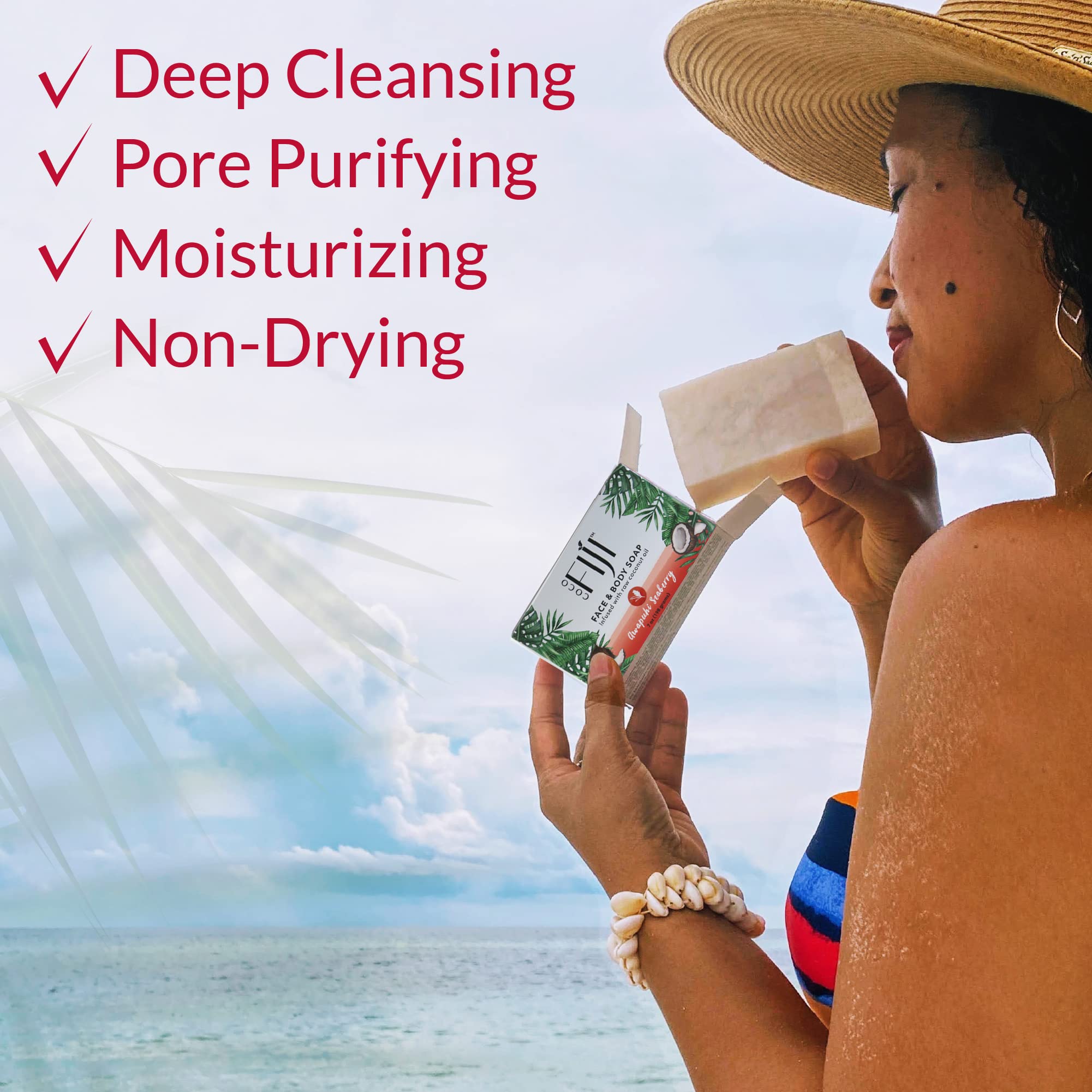 Organic Fiji Coco Fiji Soap Bar doubles as a gentle shampoo.