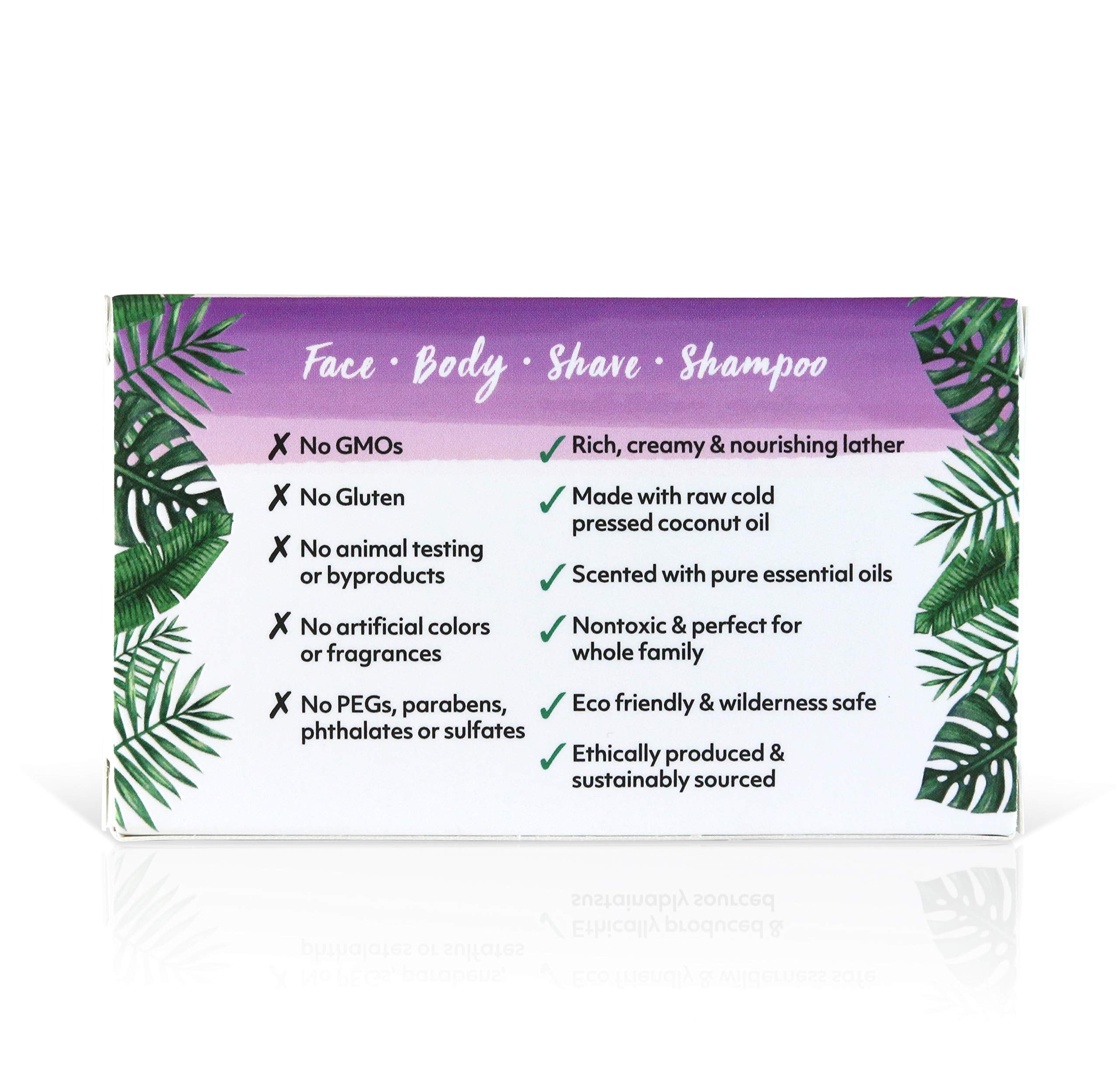 Organic Fiji Coco Fiji Soap Bar Lather closeup with rich creamy foam for skin.