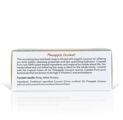 Coco Fiji soap bar delivers rich lather for smooth cleansing.