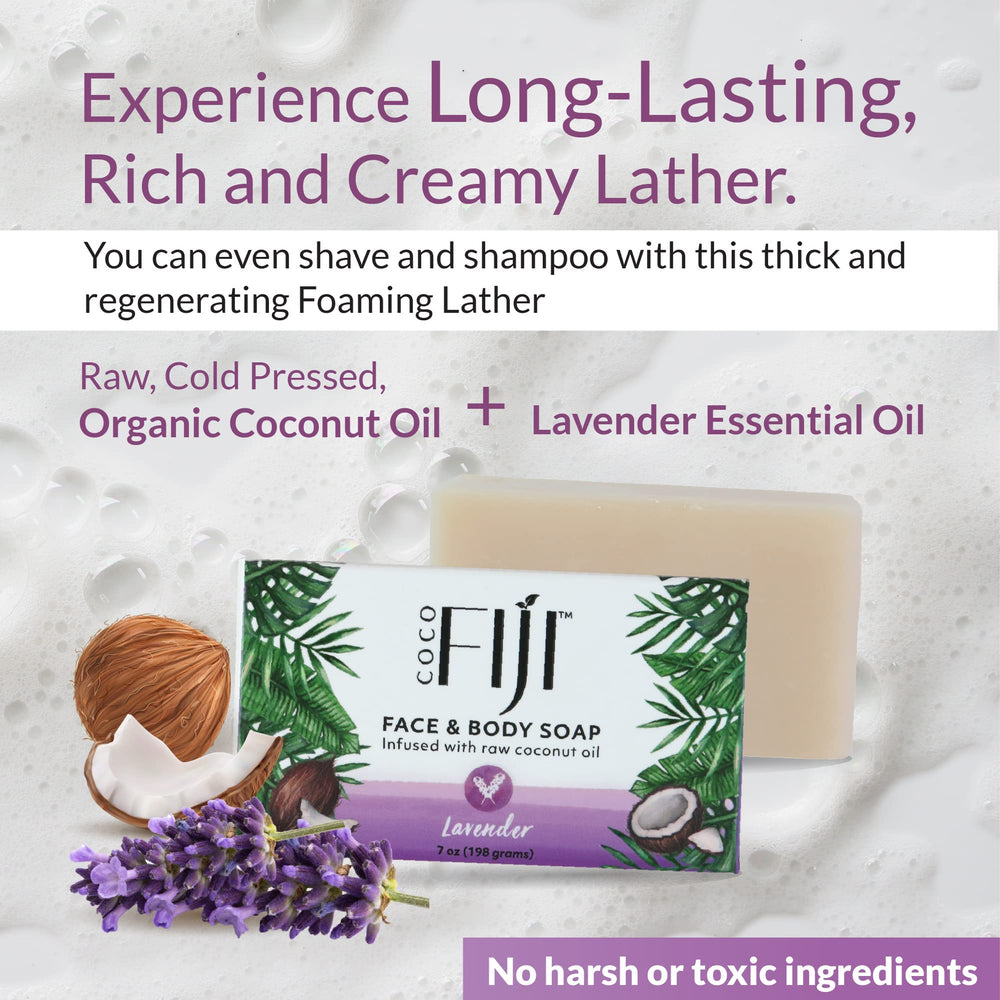 Organic Fiji Coco Fiji Soap Bar Pure Coconut Oil for moisturization.