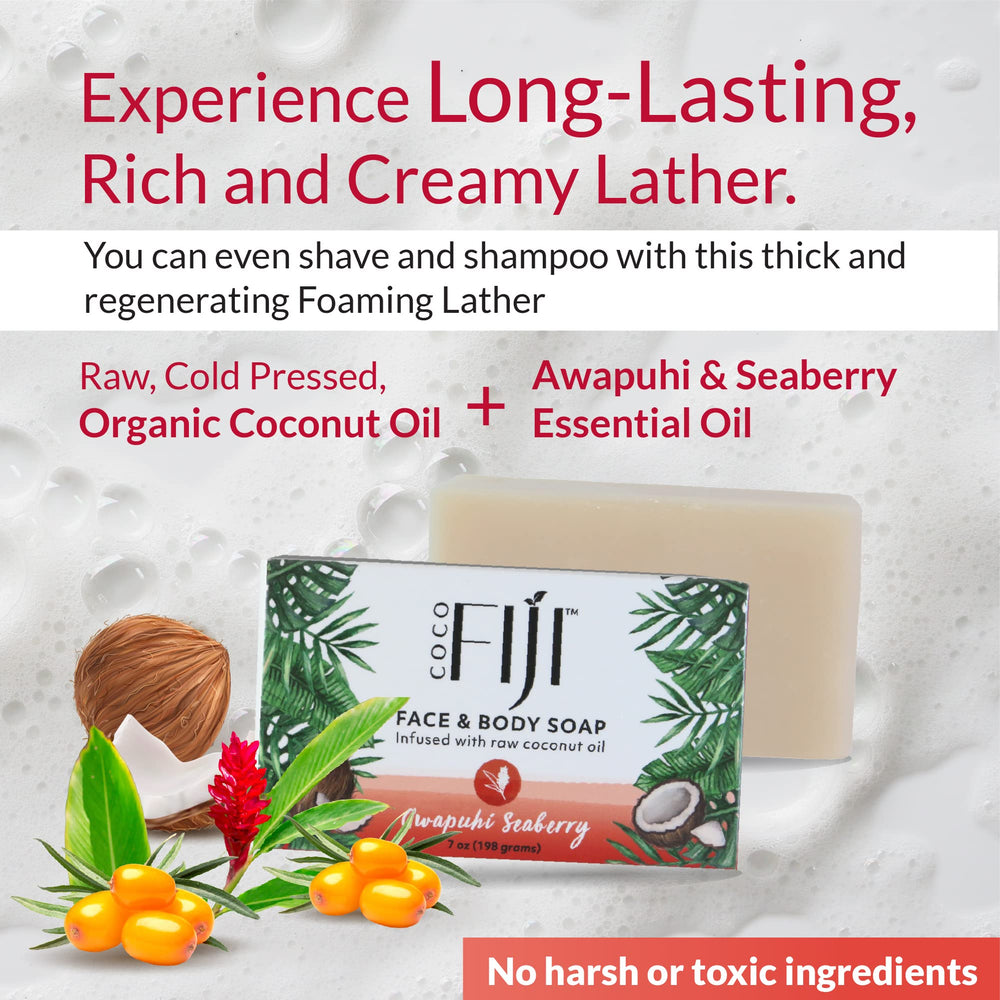 Organic Fiji Coco Fiji Soap Bar is vegan, cruelty-free, and handmade in the USA.