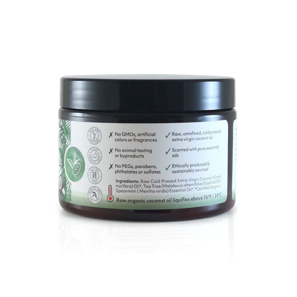 Organic Fiji coconut oil hair glow with lightweight hydration close-up