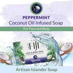 Multi-use Coco Fiji soap bar for face, shave, and shampoo routines.