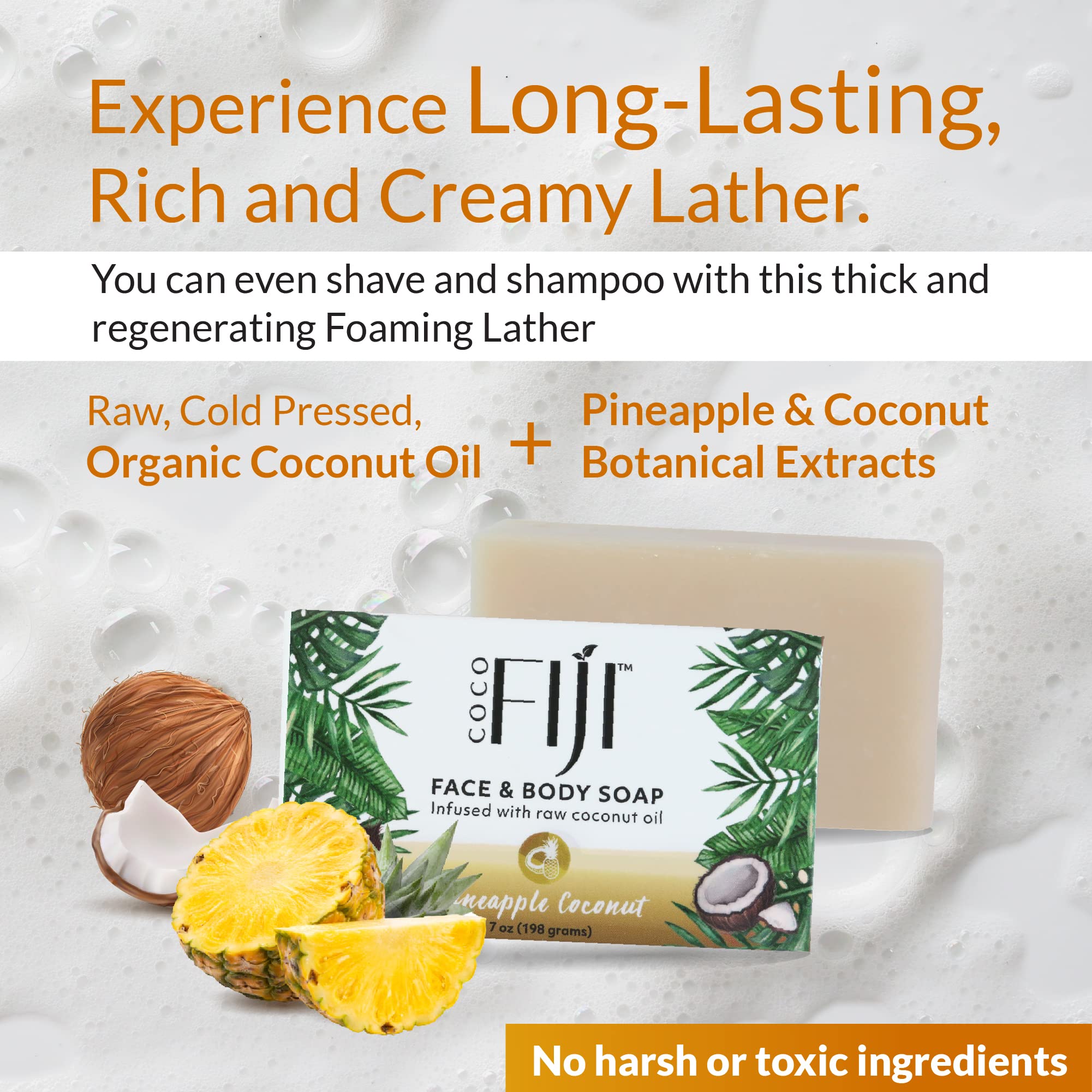 Vegan and cruelty-free soap suitable for daily use.