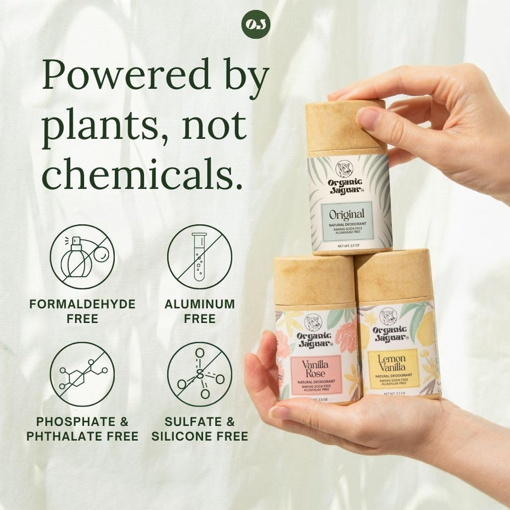 Organic Jaguar deodorant ingredients shea butter nourish and soften skin.