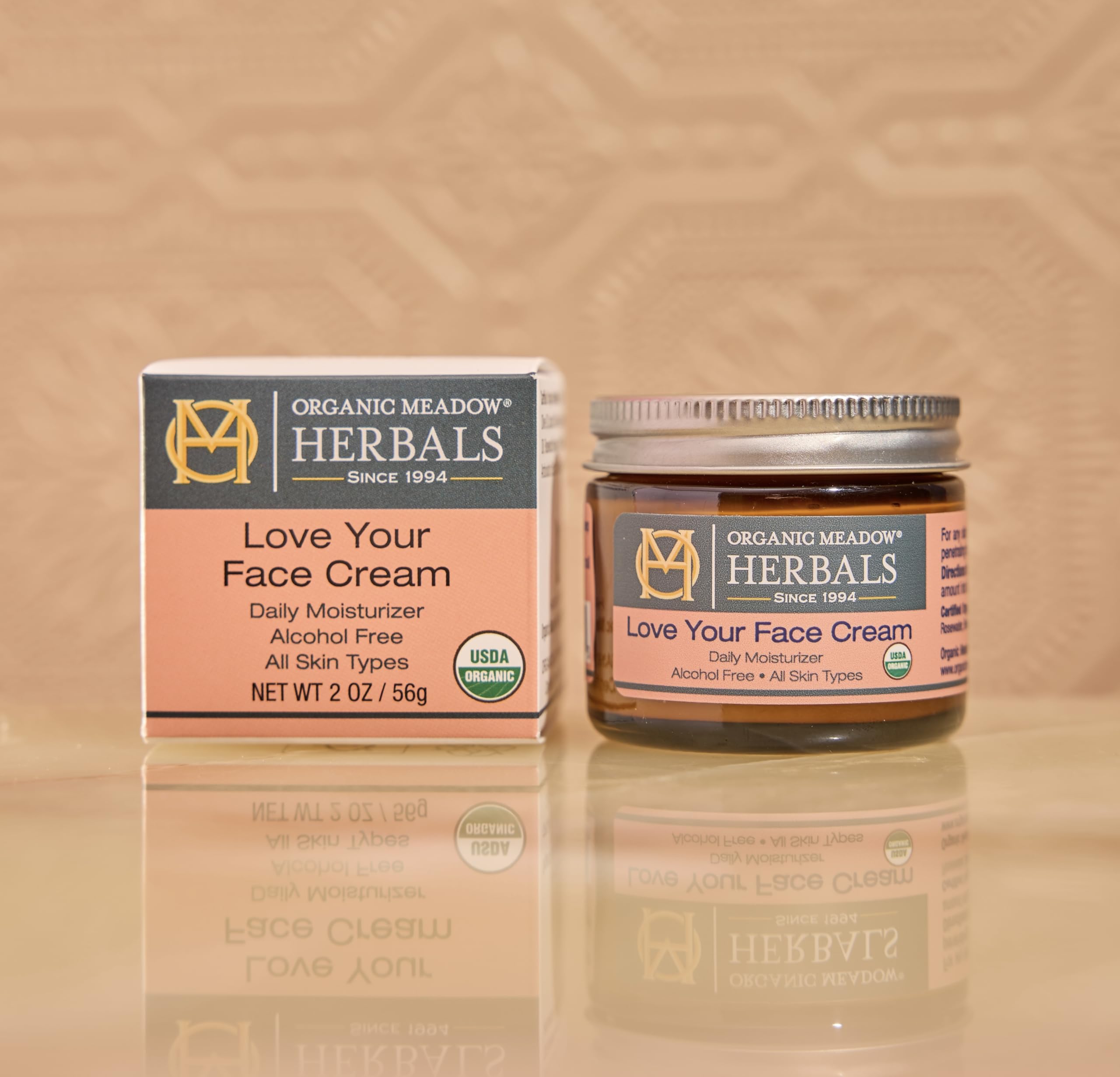 Herbal ingredients in Organic Meadow Herbals Love Your Face Cream – plant-based care