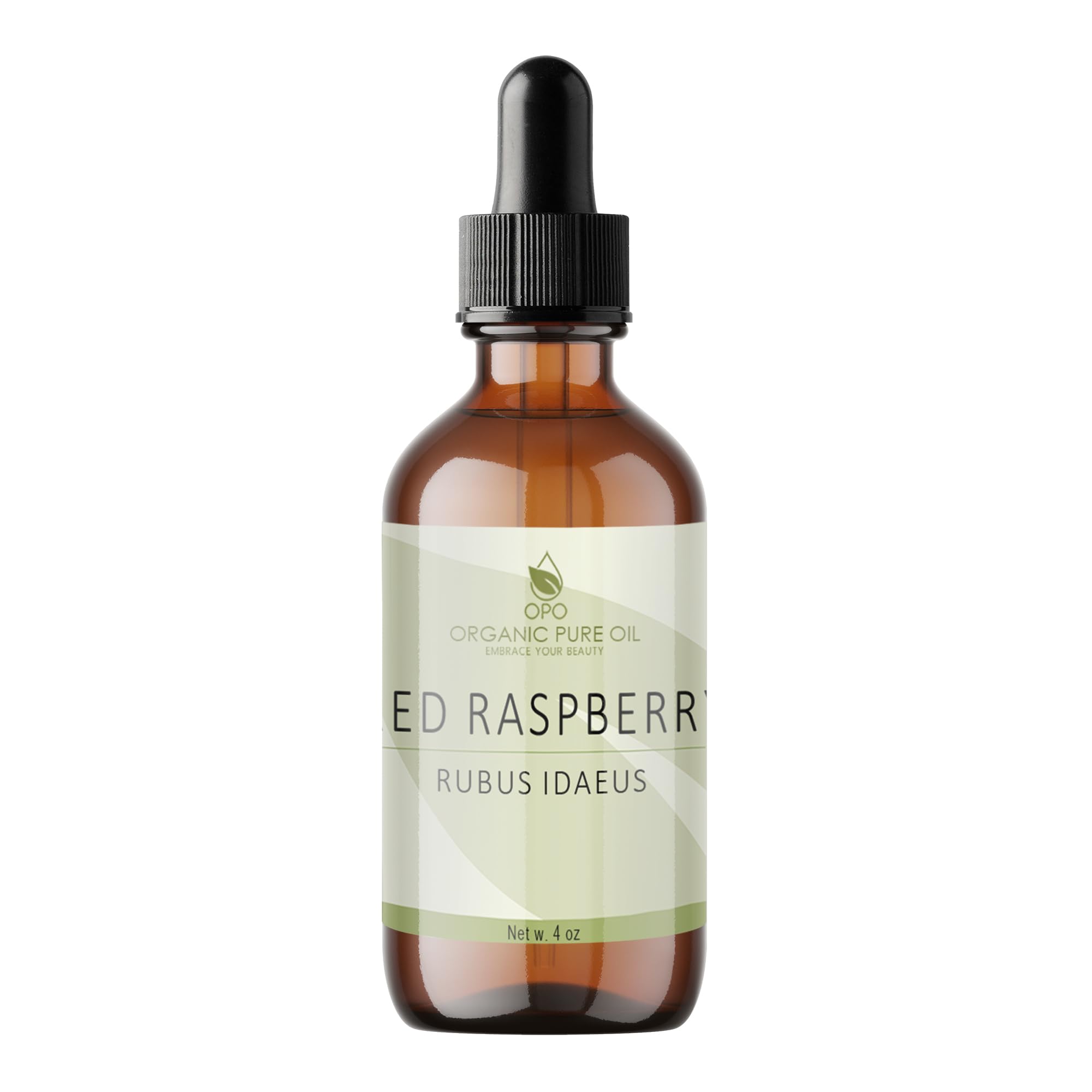 Organic Pure Oil Red Raspberry Seed Oil bottle for daily facial moisture.