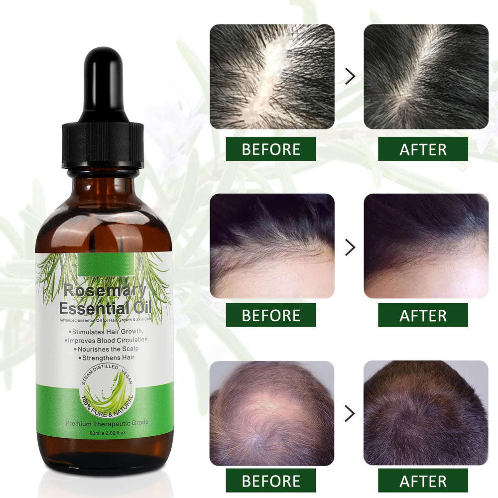Organic rosemary essential oil label shown, highlighting pure ingredients.