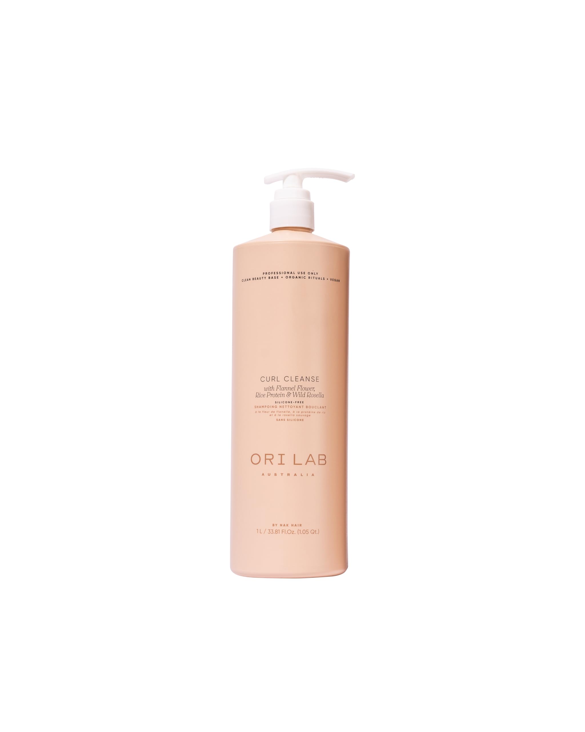 ORI LAB Curl Cleanse bottle, hydrating silicone-free formula for defined curls