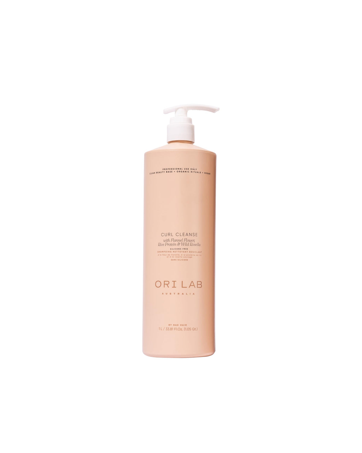 ORI LAB Curl Cleanse bottle, hydrating silicone-free formula for defined curls