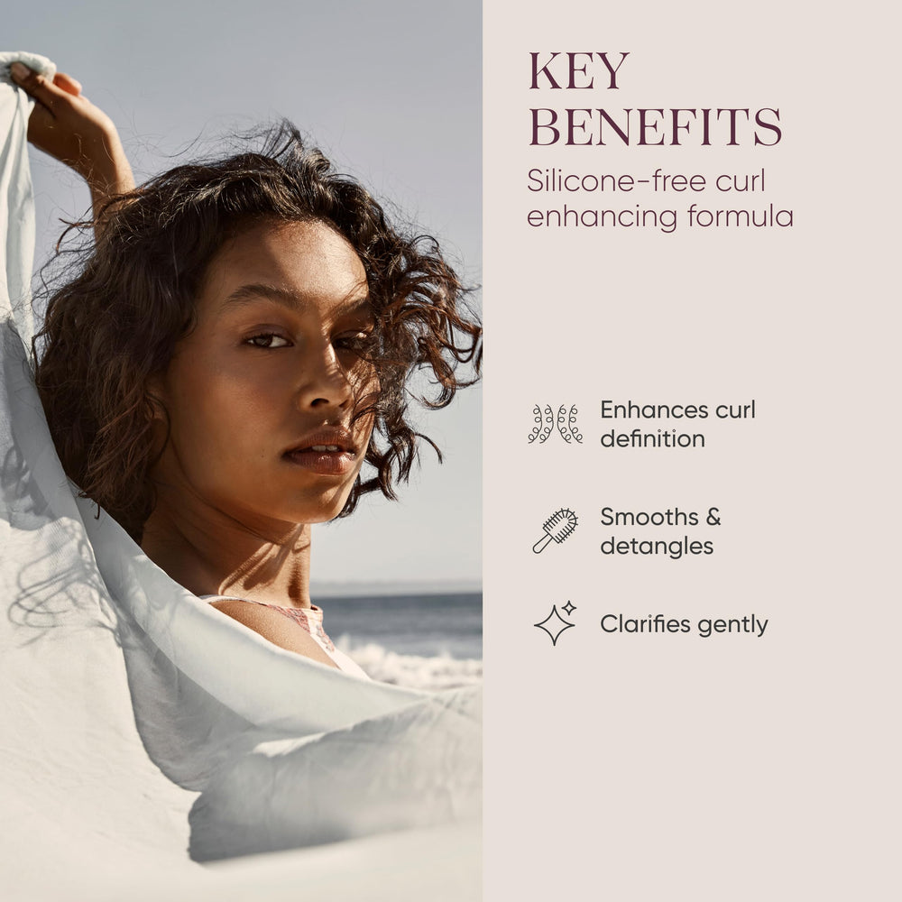 ORI LAB Curl Cleanse pour action releasing cleansing lather for curls.