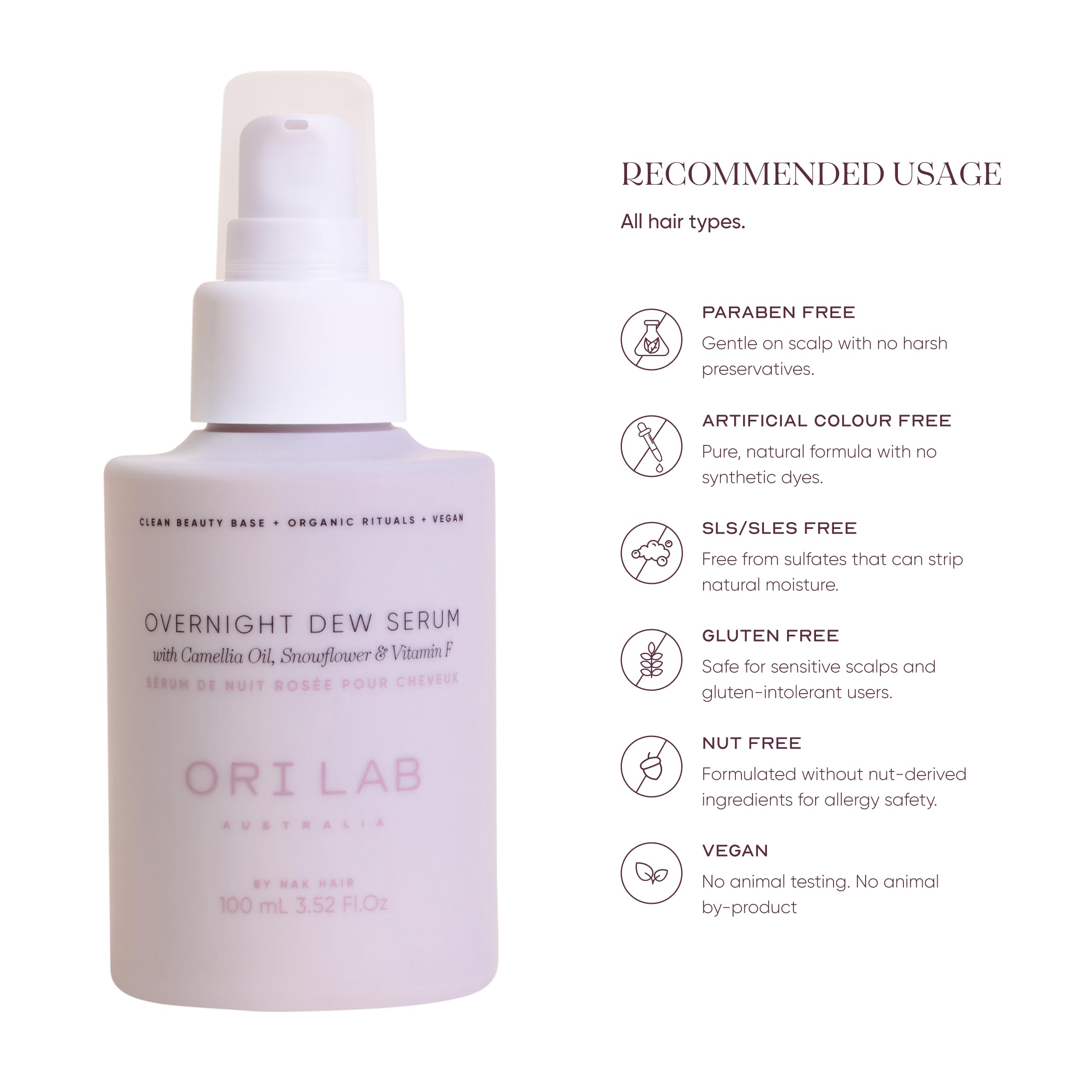 ORI LAB Overnight Dew Serum hyaluronic acid focus for lasting moisture