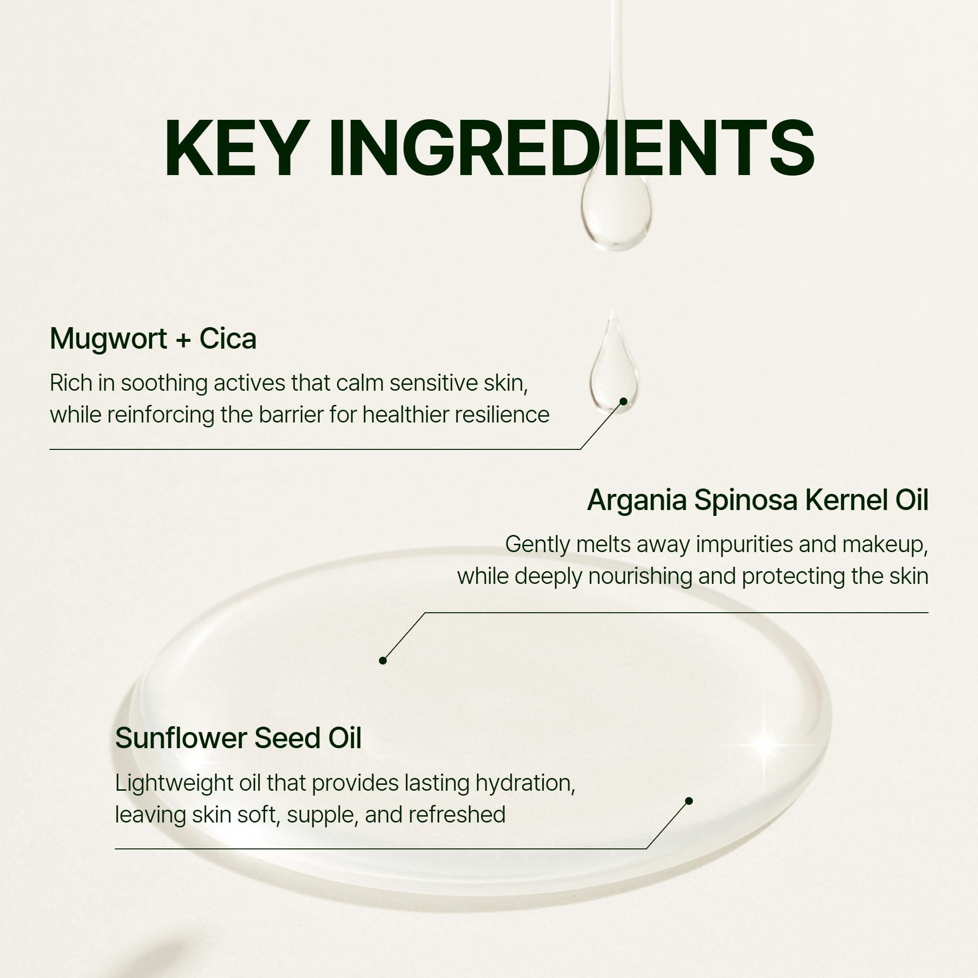 Orien Mugwort Zero Film Cleansing Oil massage motion lifting makeup softly.