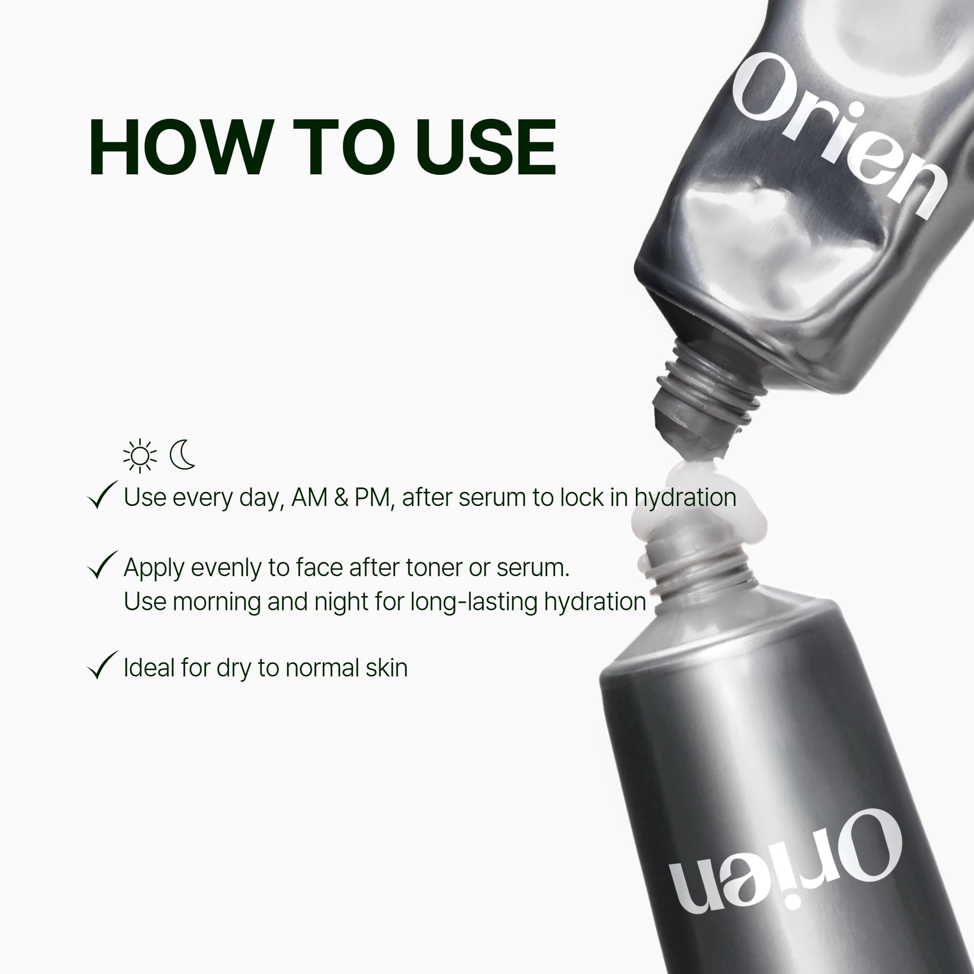 Orien Mugwort Zero Film Moisturizer on sensitive skin during routine