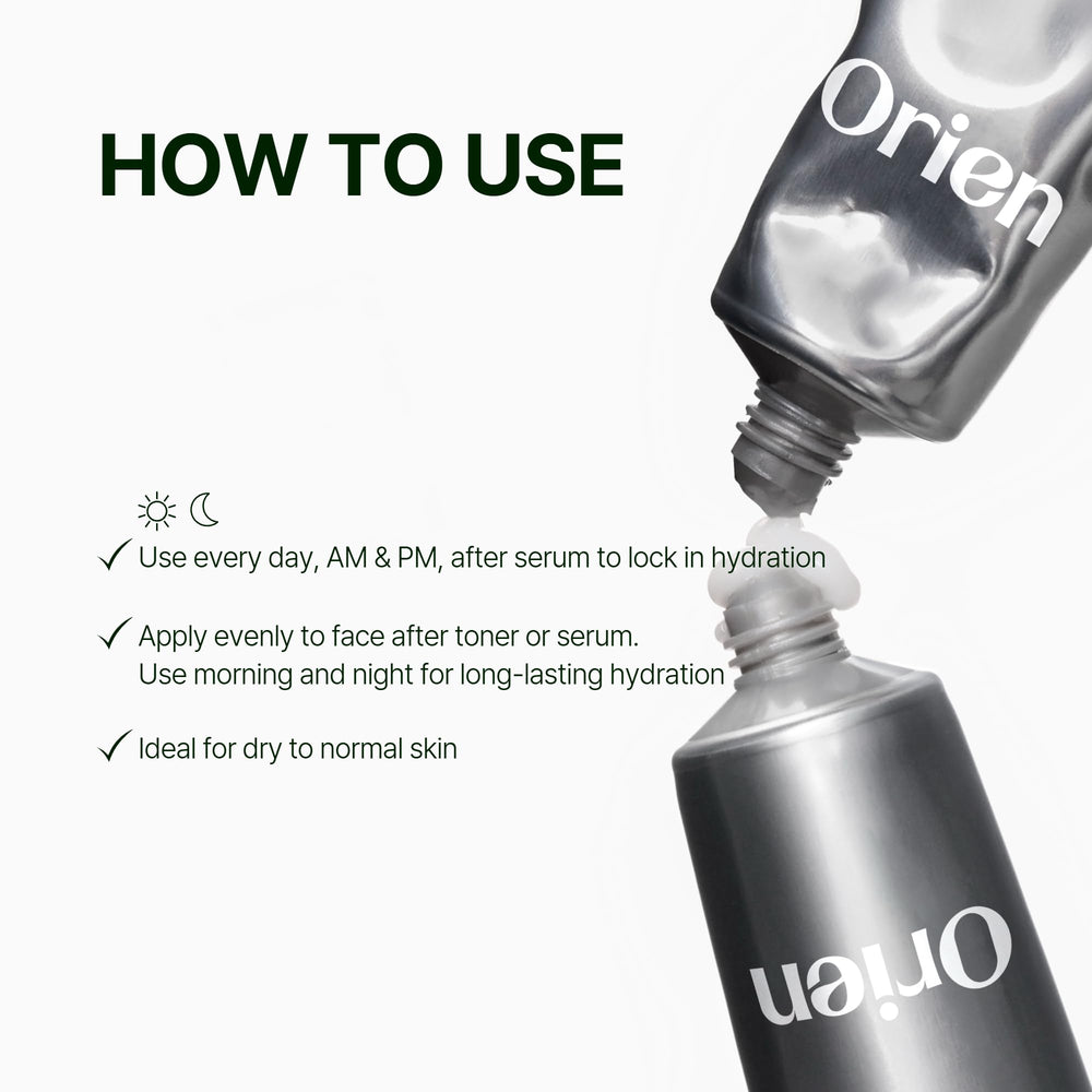 Orien Mugwort Zero Film Moisturizer on sensitive skin during routine