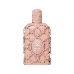 Orientica Rose Éclat cap close-up signaling premium packaging and lasting impression.