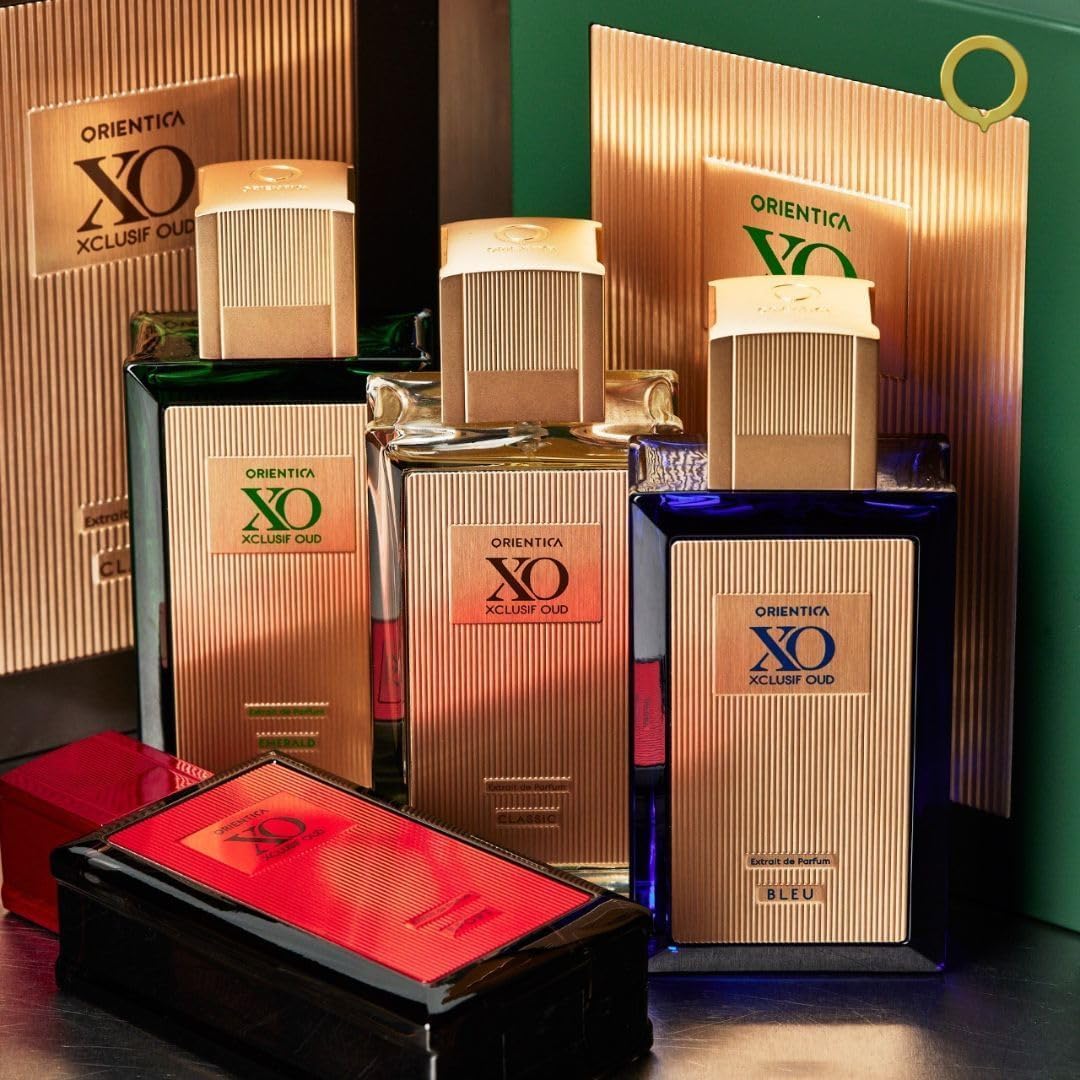 Lifestyle shot of Orientica XO Xclusif Oud Noir in modern setting.