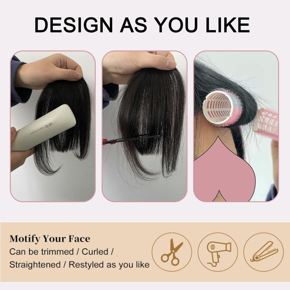 ORIGEN bangs heat-friendly for curling or straightening.