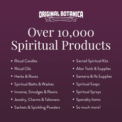 Original Botanica African Powers soaps displayed with ritual items suggesting focused energy