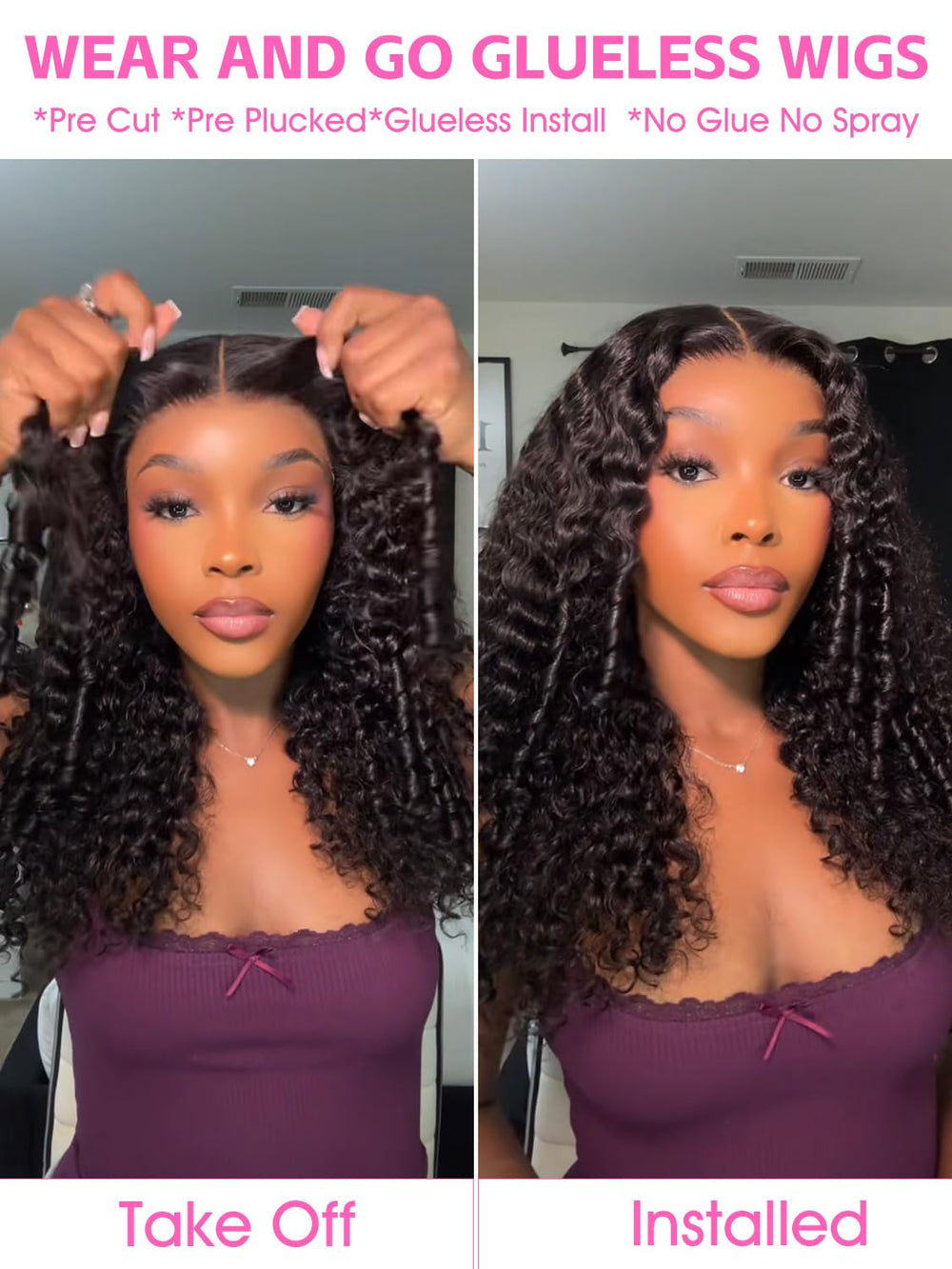 Original Queen spiral-curly ends wig, enhanced texture and bounce.