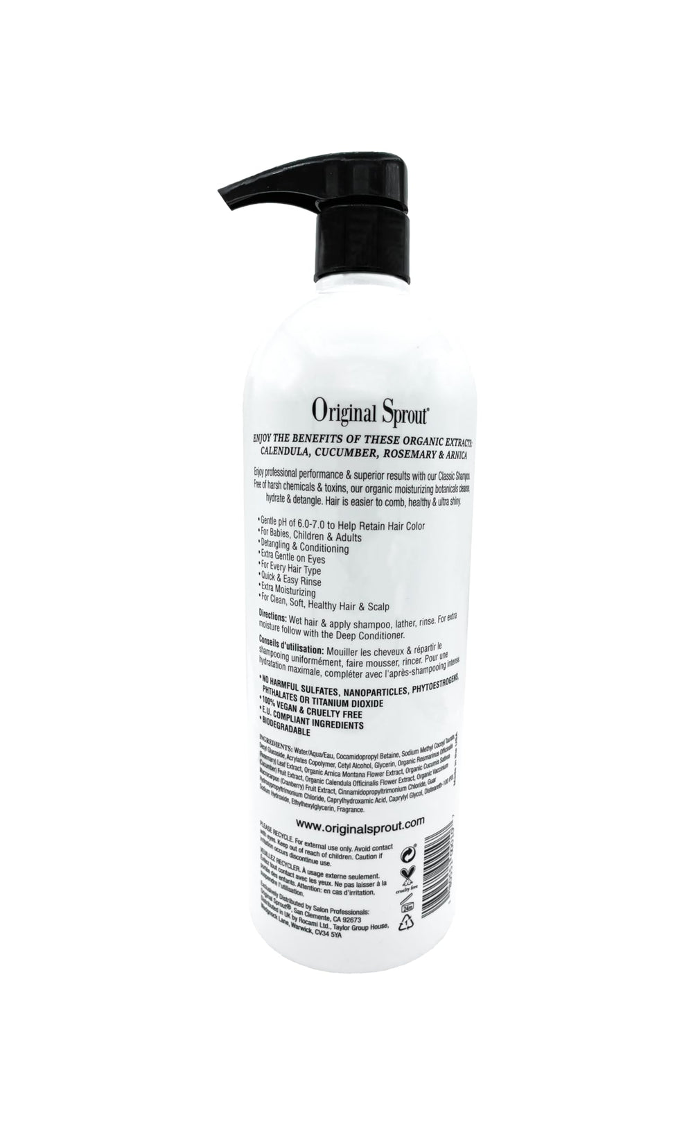 Original Sprout Classic Shampoo safe for color-treated hair and gentle for daily use.