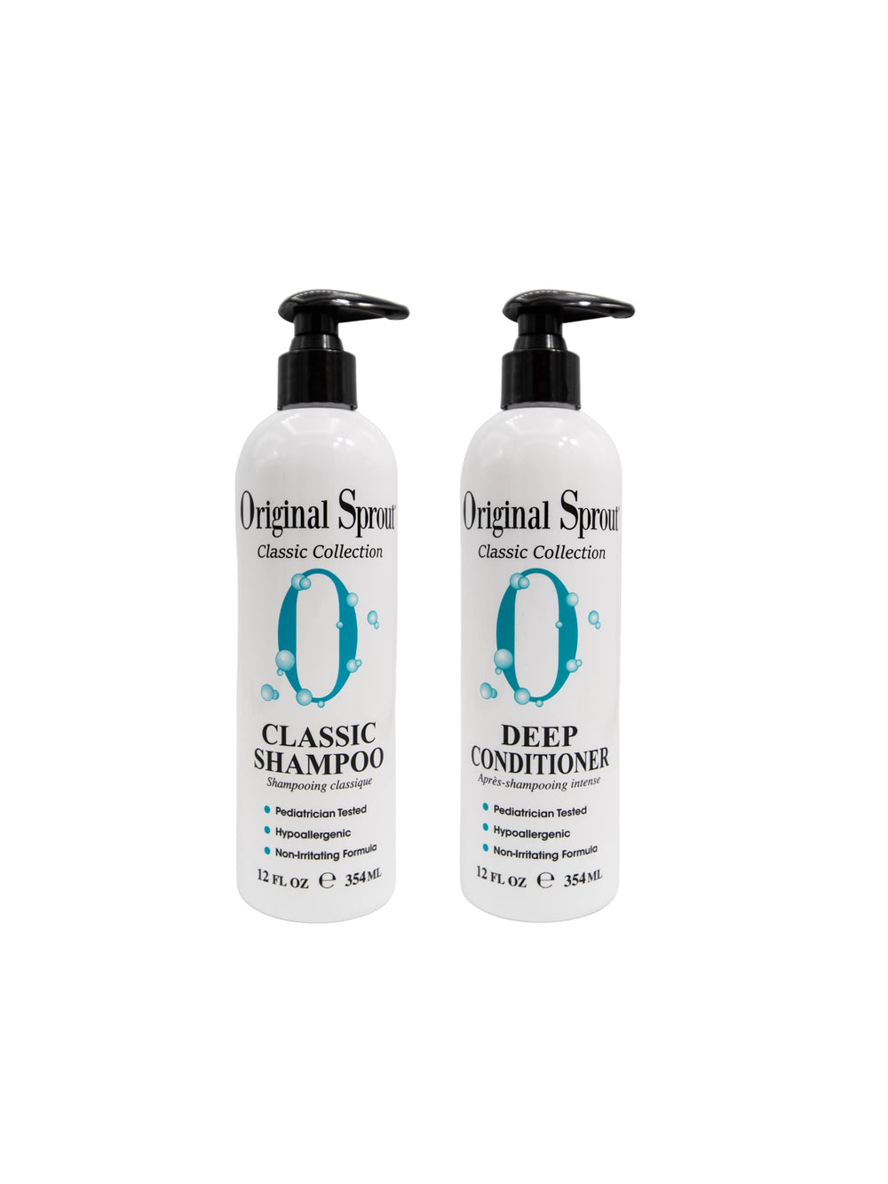 Original Sprout Classic shampoo and deep conditioner set, 12 oz, gentle daily cleansing and conditioning.