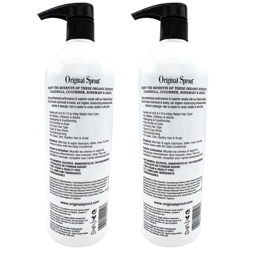 Made in California packaging for Original Sprout shampoo, family-friendly care.