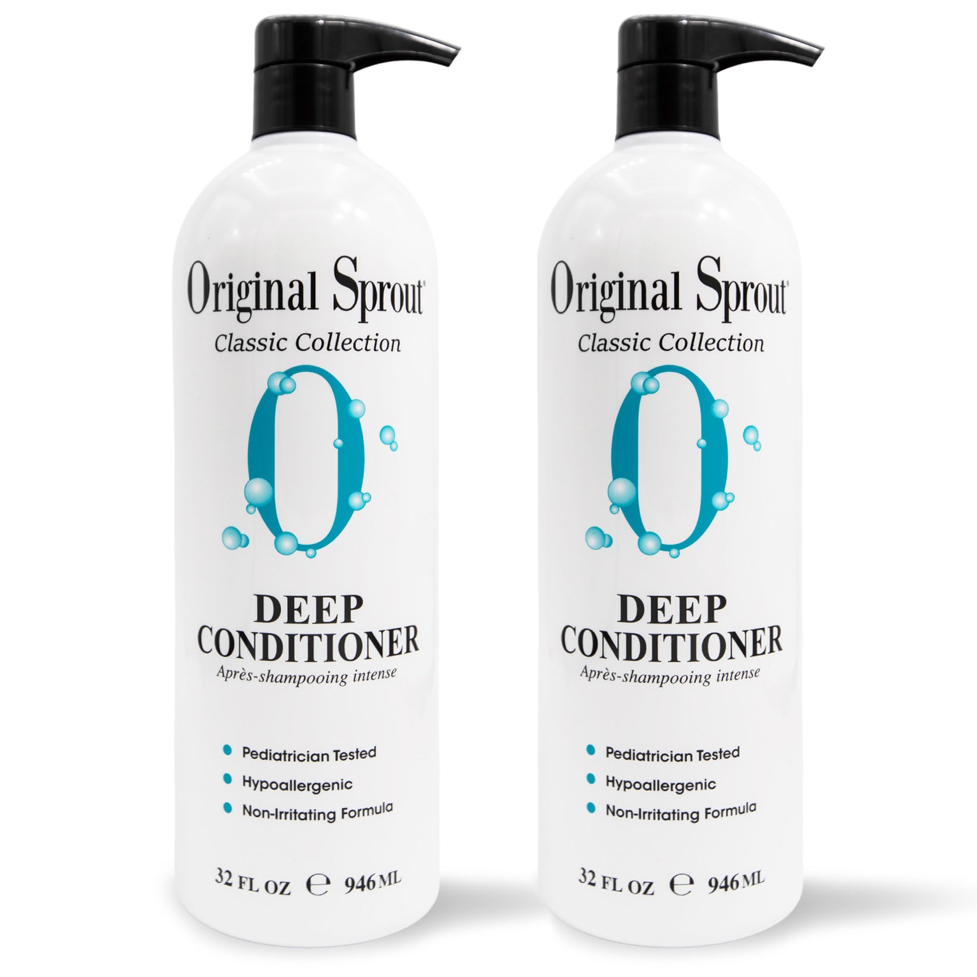 Original Sprout Deep Conditioner bottle front view, two-pack 32 oz for family use