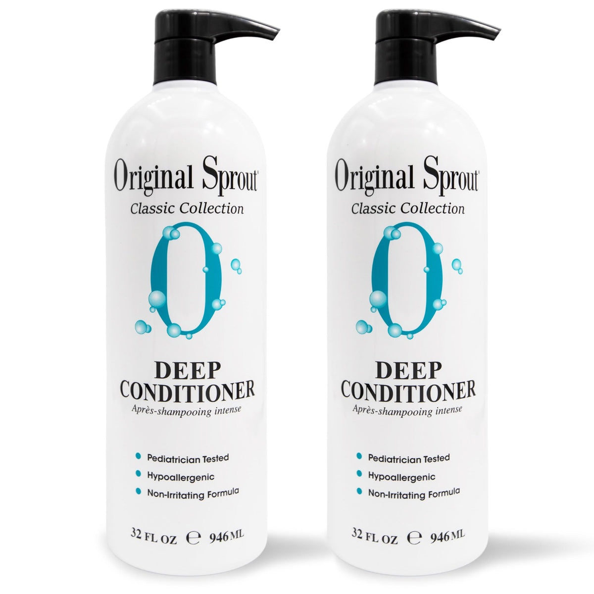 Original Sprout Deep Conditioner bottle front view, two-pack 32 oz for family use