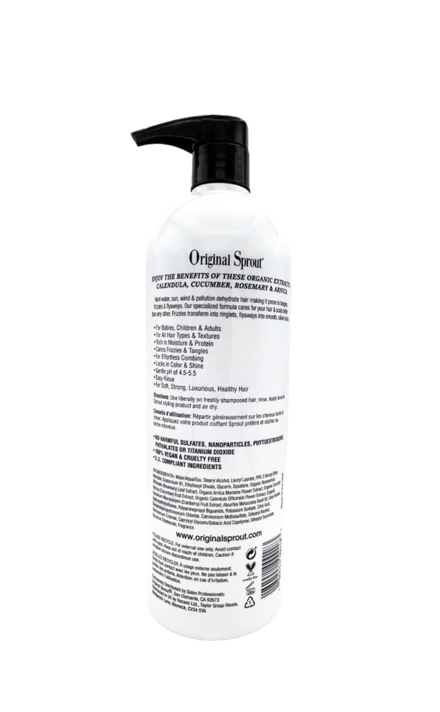 Original Sprout Deep Conditioner ingredients panel with kukui oil for nourishing care