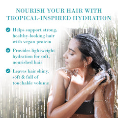 Original Sprout Island Bliss Shampoo pour showcases easy dispensing for daily cleansing.