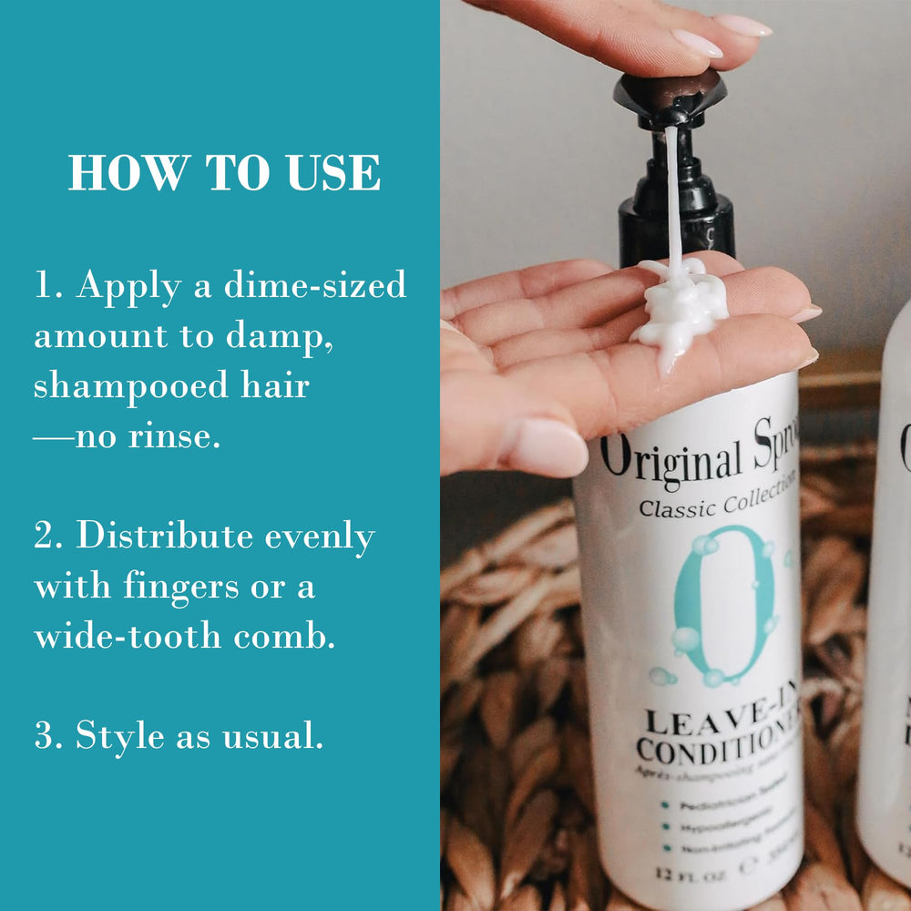 Family-friendly scene using Original Sprout Leave-In Conditioner