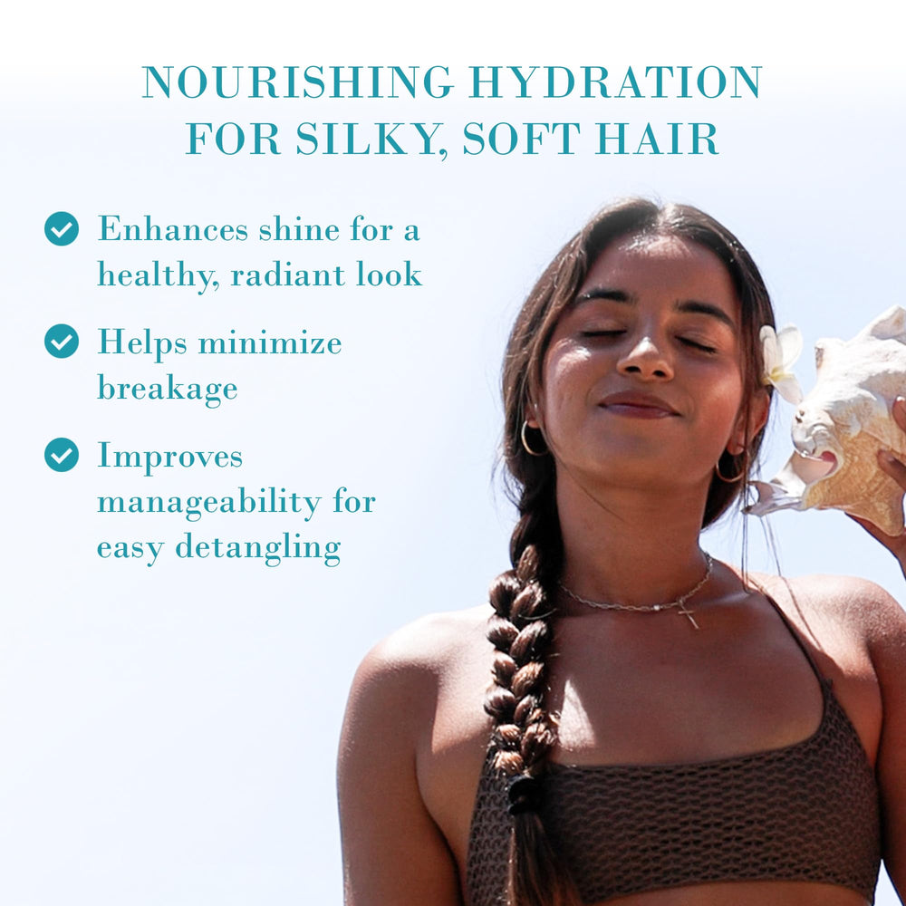 Original Sprout Luscious Island Hair Masque texture close-up showing creamy, lightweight conditioning.